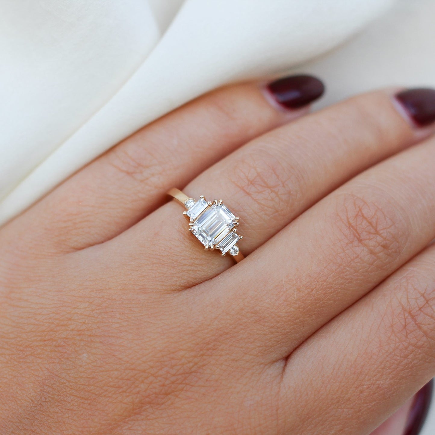 Misceo - Emerald-Cut Lab Diamond Ring