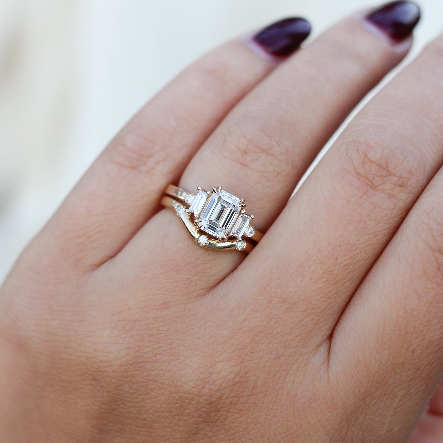 Misceo - Emerald-Cut Lab Diamond Ring