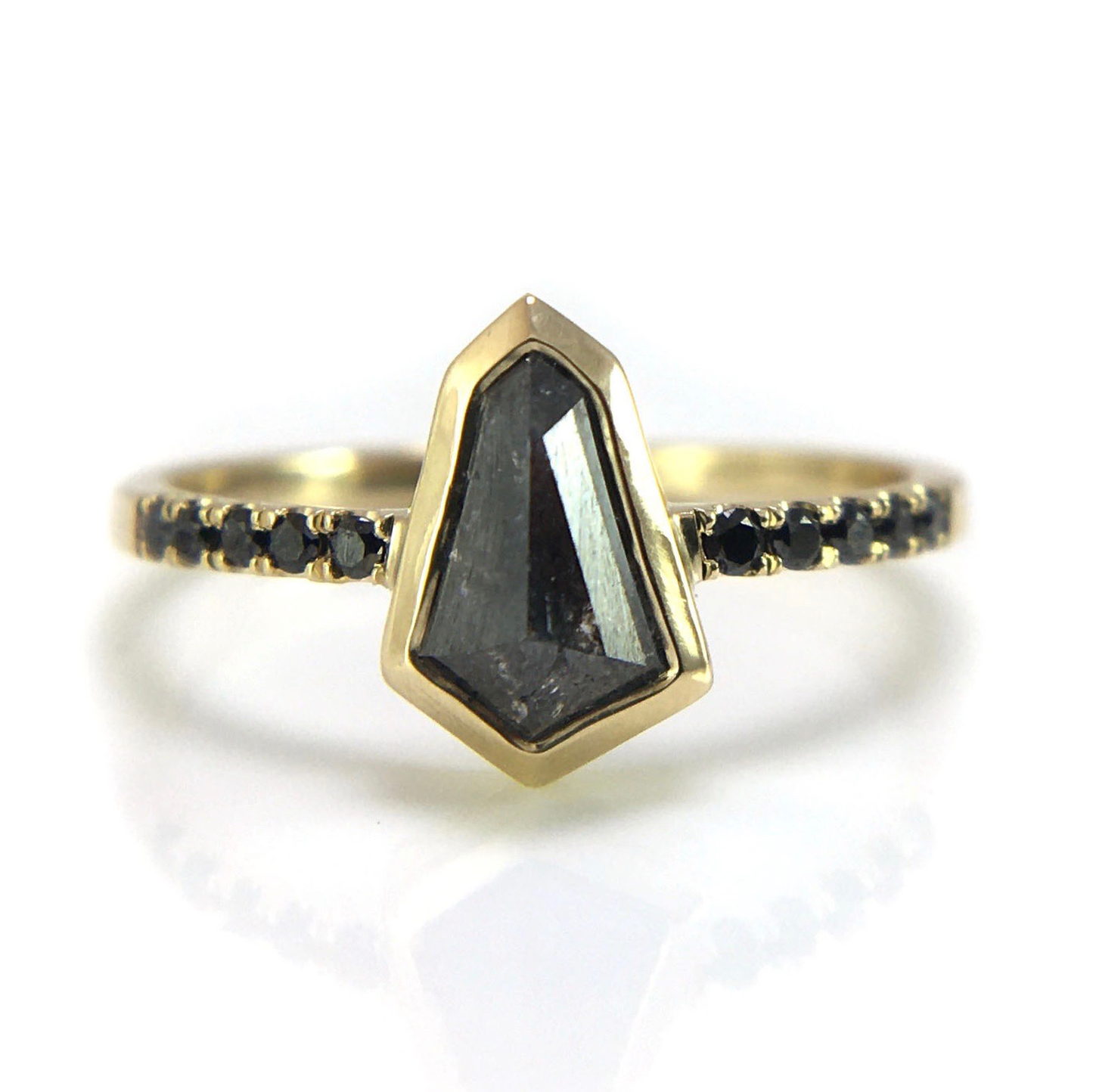 Kite Salt & Pepper Diamond Ring