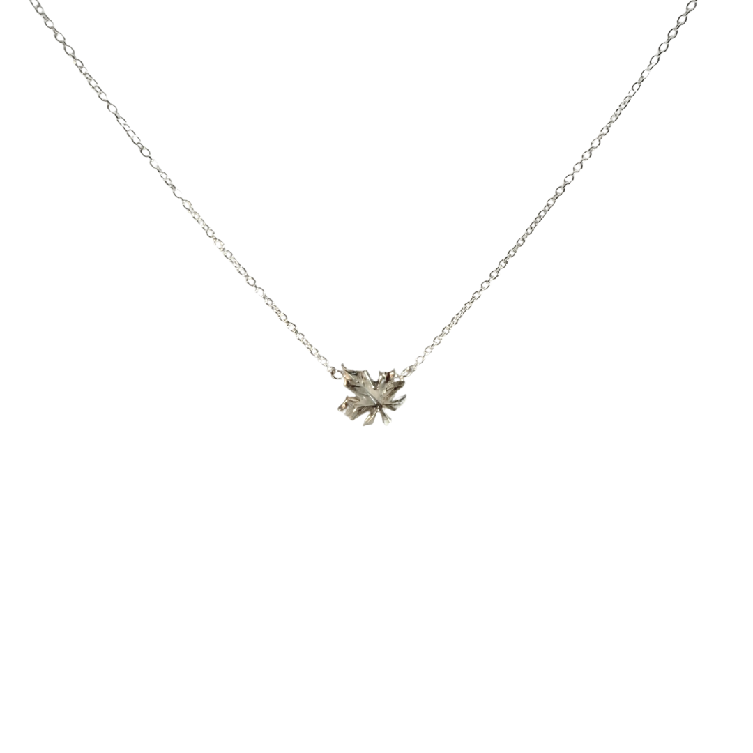 Sterling Silver Maple Leaf Necklace