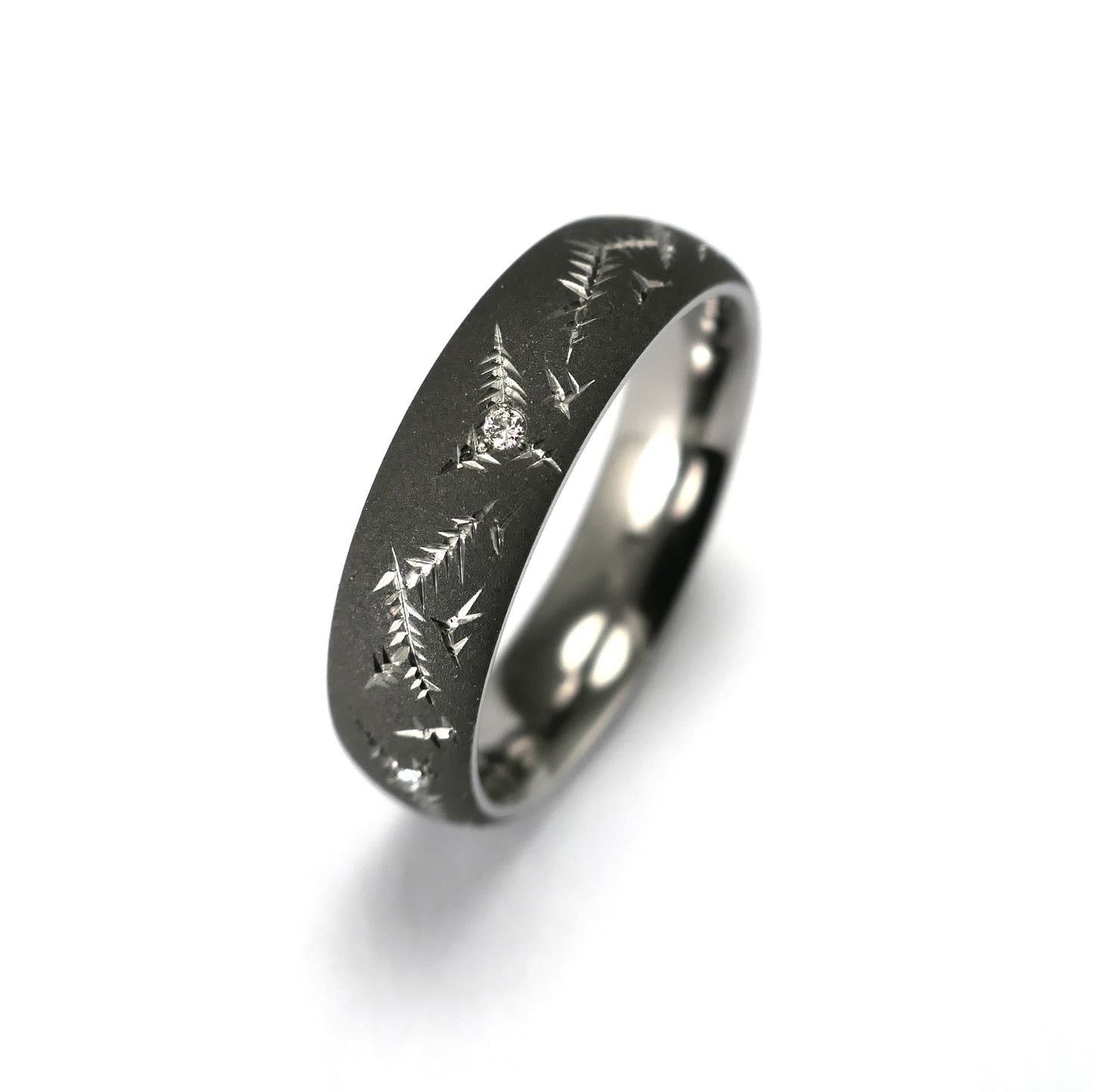 Black Ice Titanium Diamond Ring