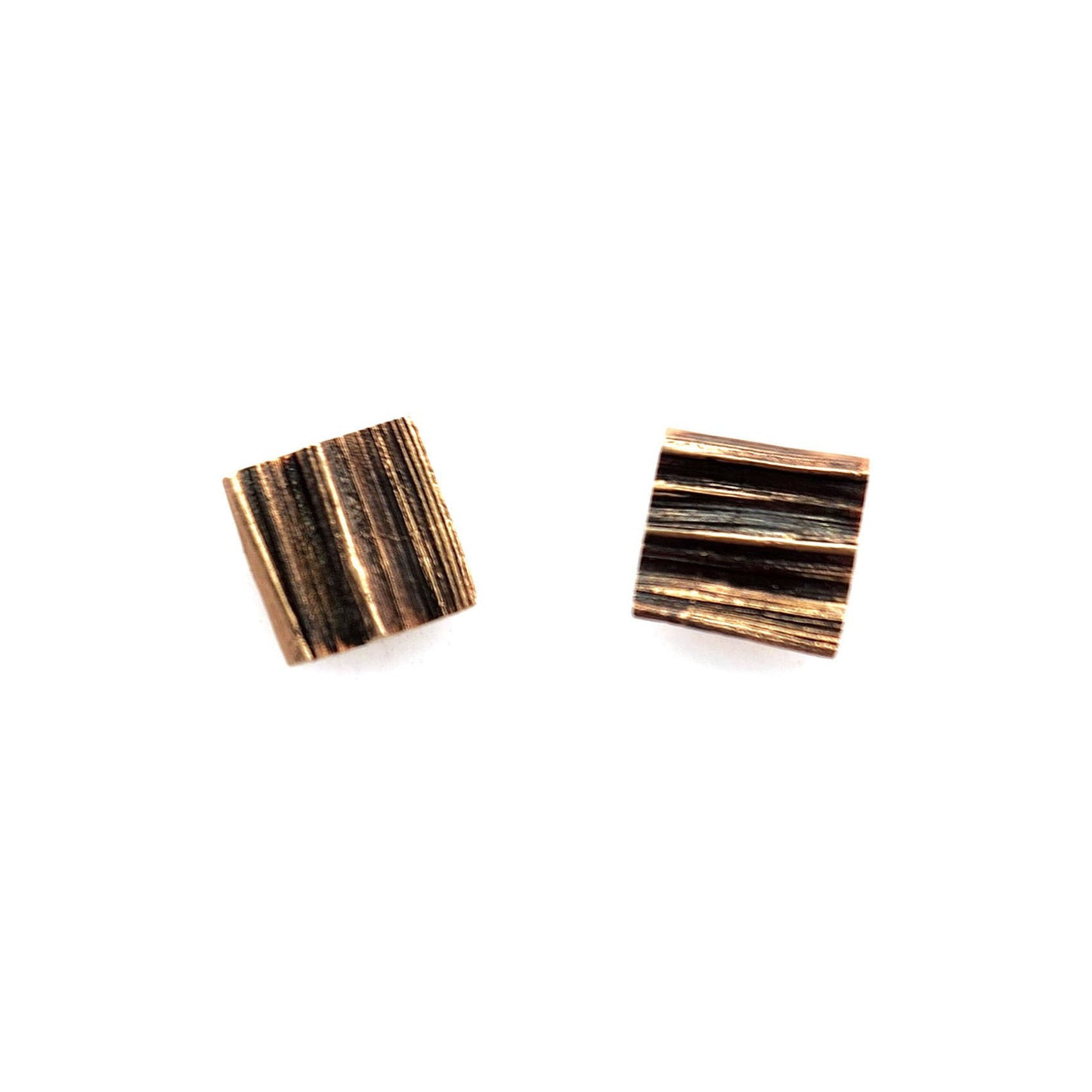 Mitsuro Square Oxidized 14ky Studs