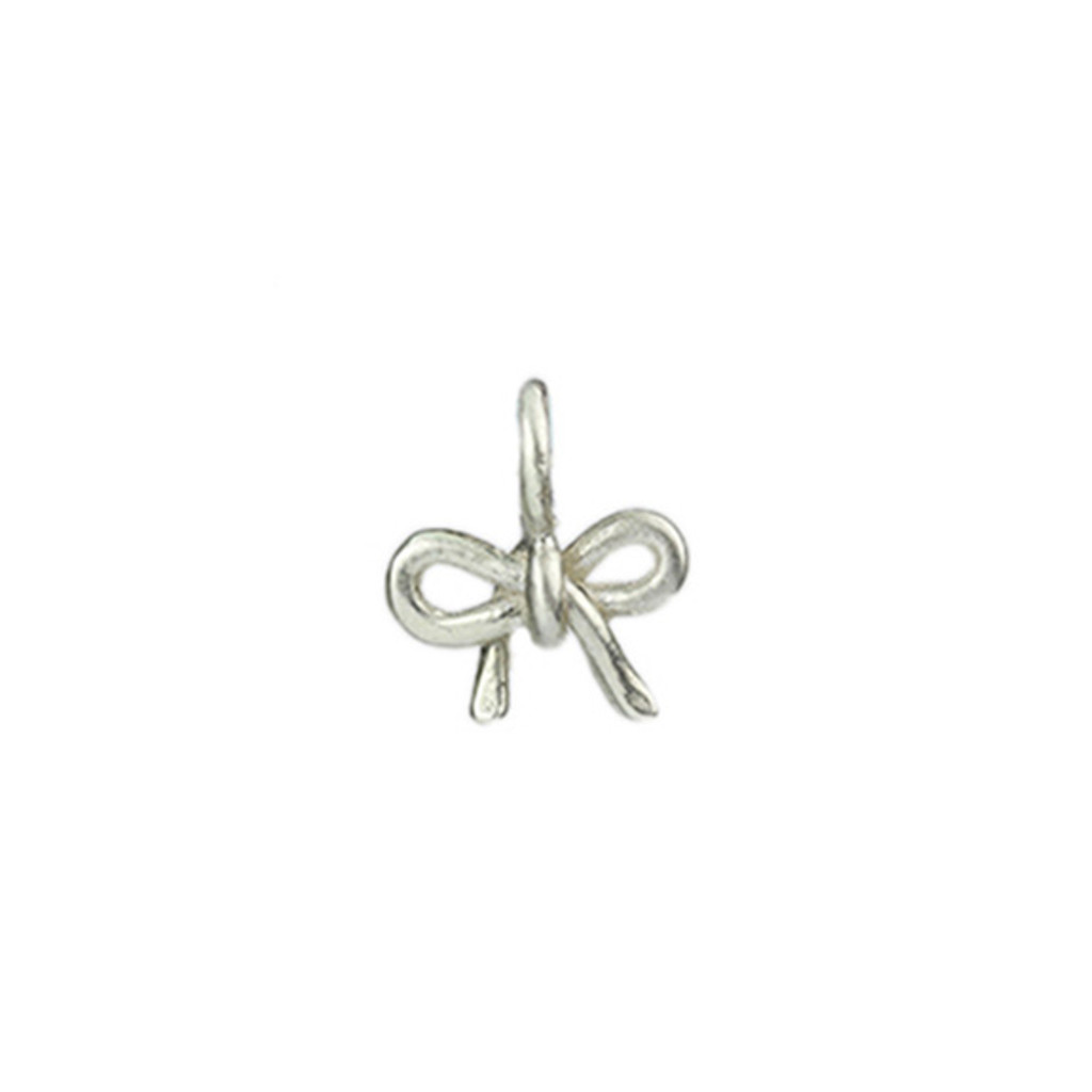 Tiny Silver Bow Charm