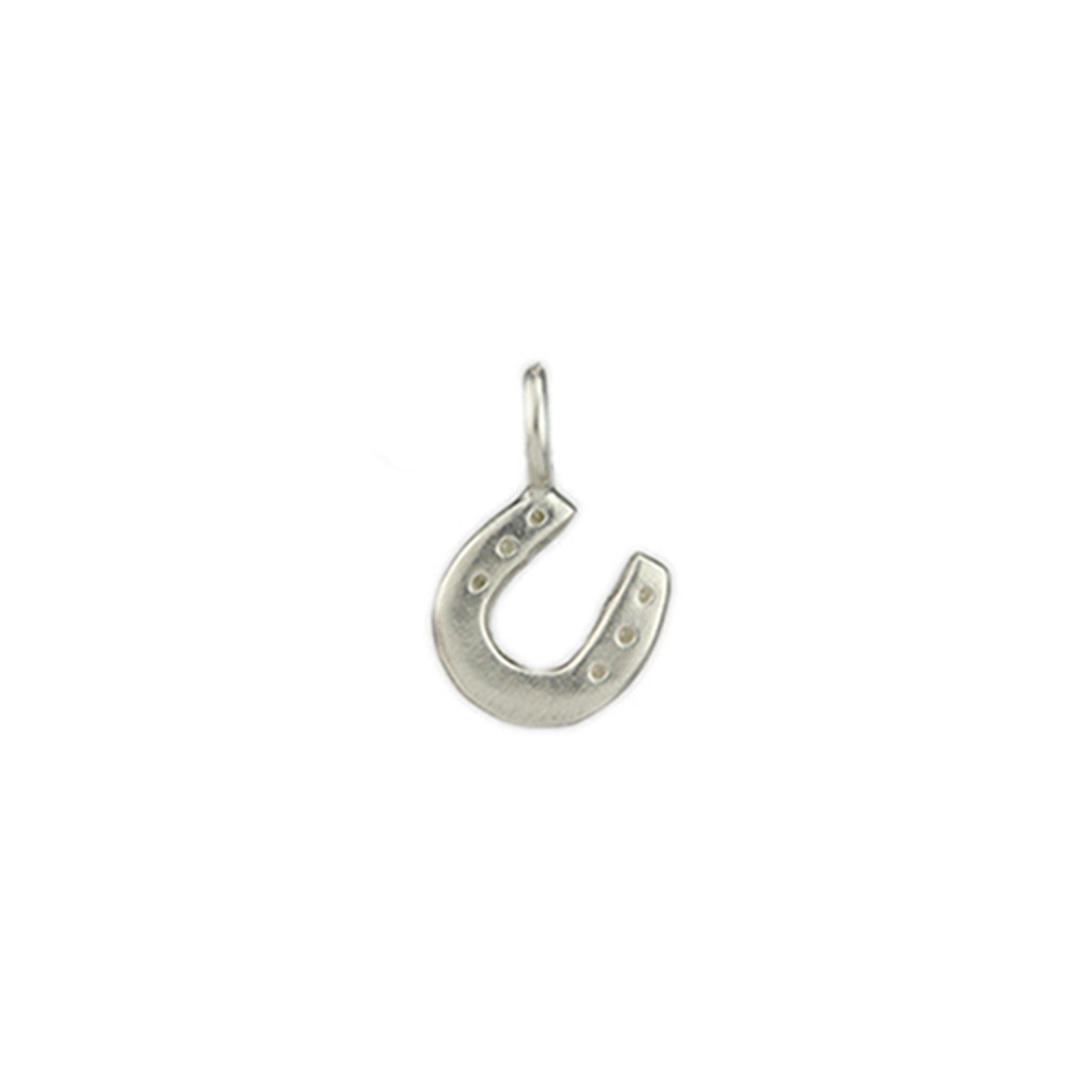Tiny Silver Horseshoe Charm
