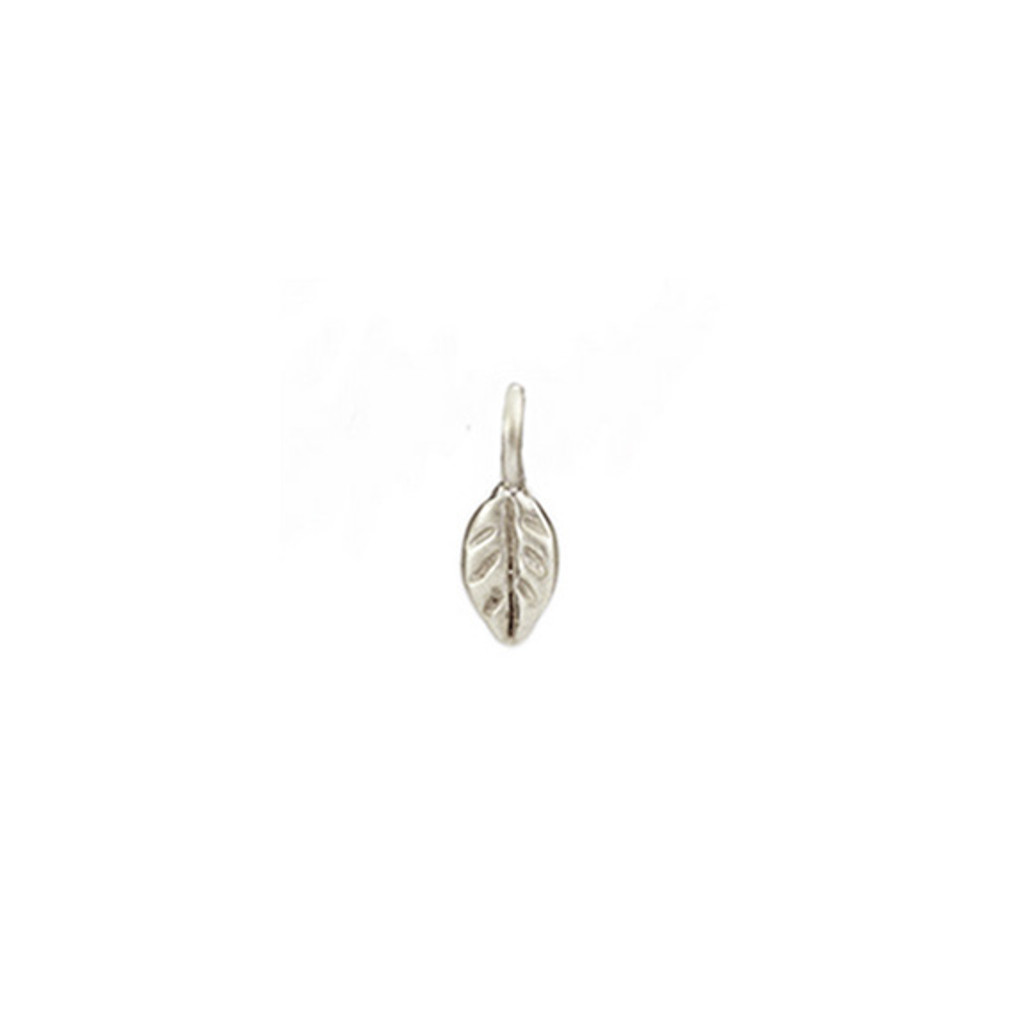 Tiny Silver Leaf Charm