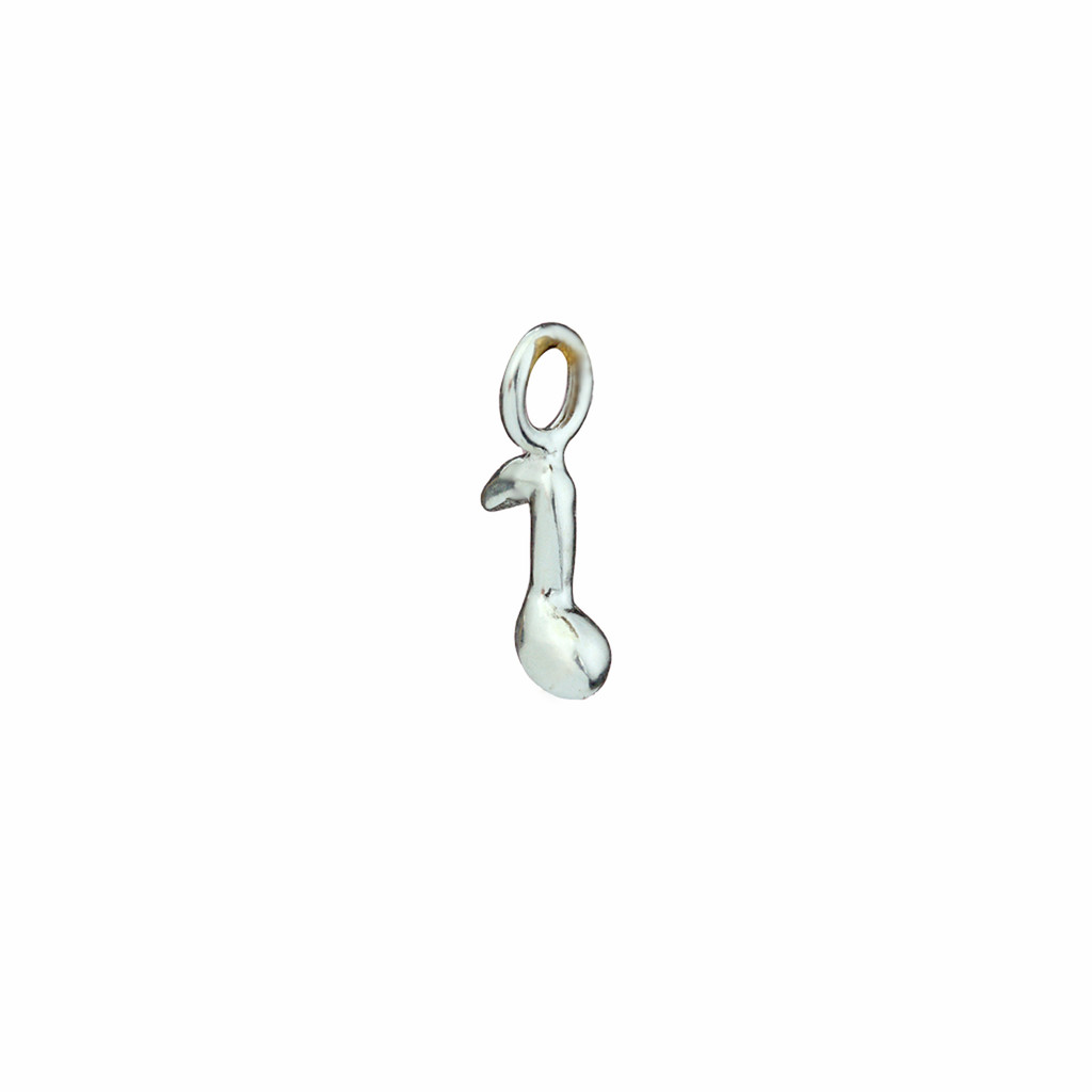 Tiny Silver Music Note Charm