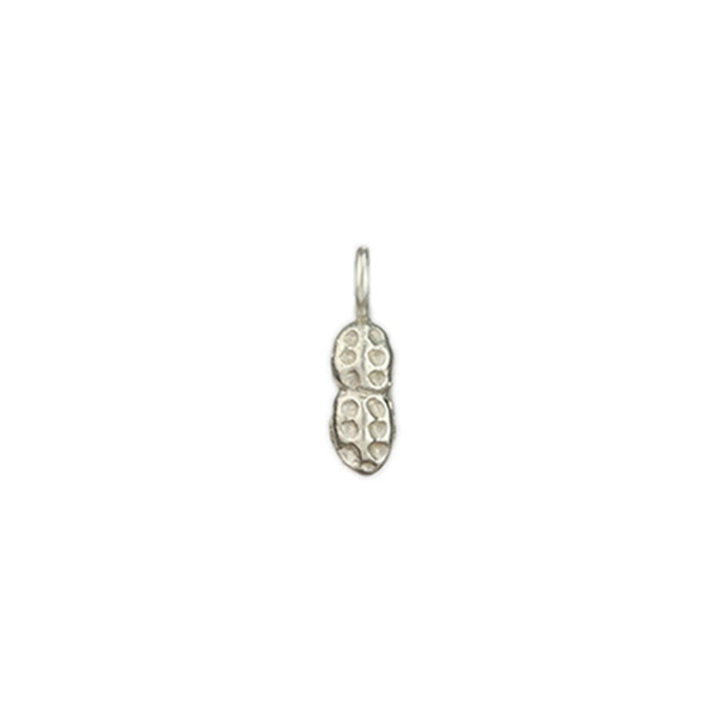 Tiny Silver Peanut Charm