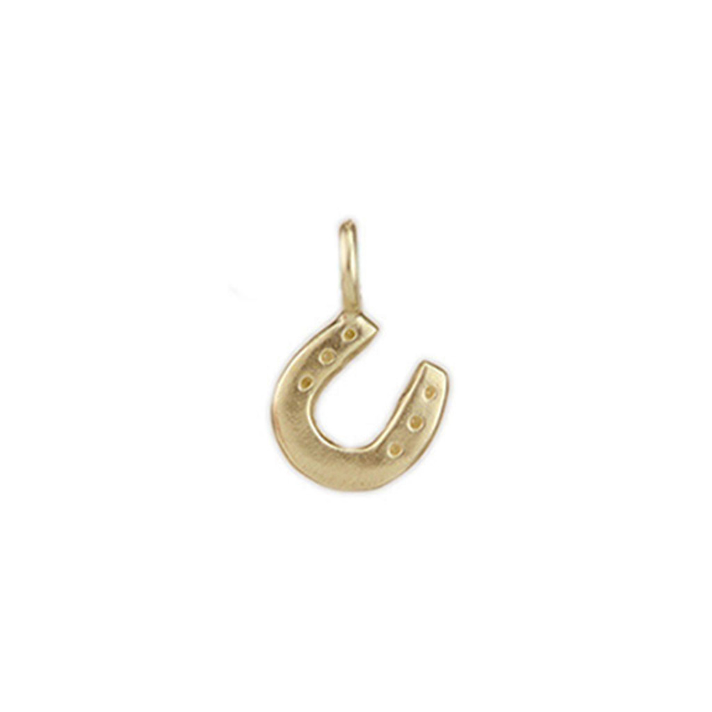 Tiny Bronze Horseshoe Charm