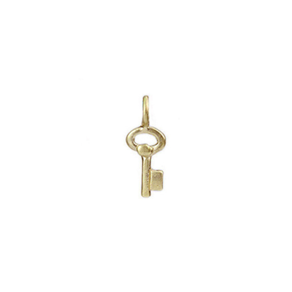 Tiny Bronze Key Charm