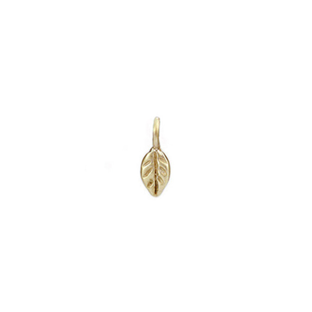 Tiny Bronze Leaf Charm