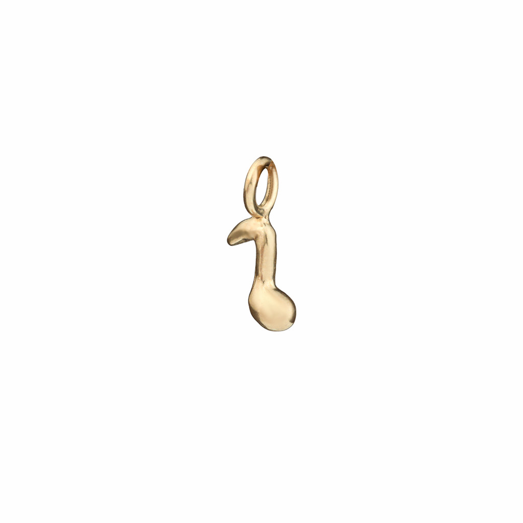 Tiny Bronze Music Note Charm