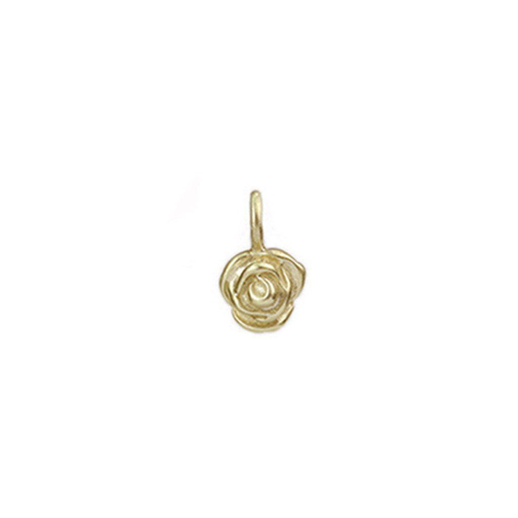 Tiny Bronze Rose Charm