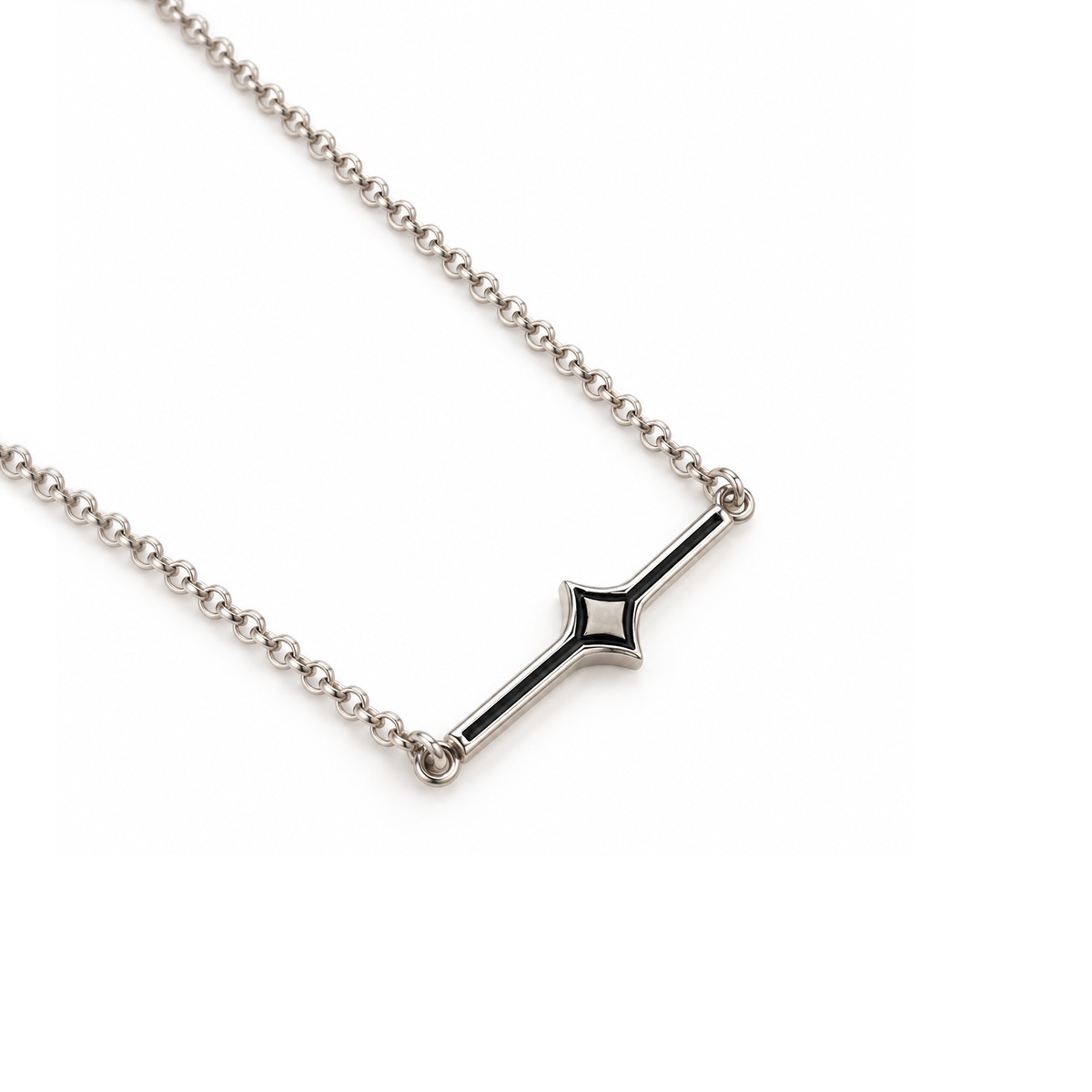 Sterling Silver Baluster Bar Necklace
