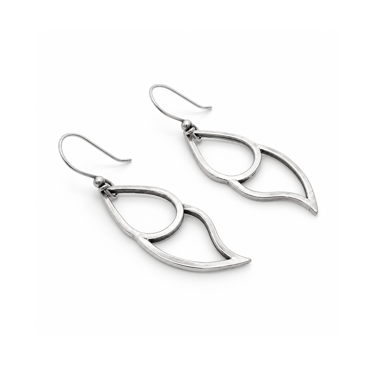 Sterling Silver Openwork Wing Earrings