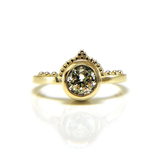 Lab-Grown Sapphire Crown Ring