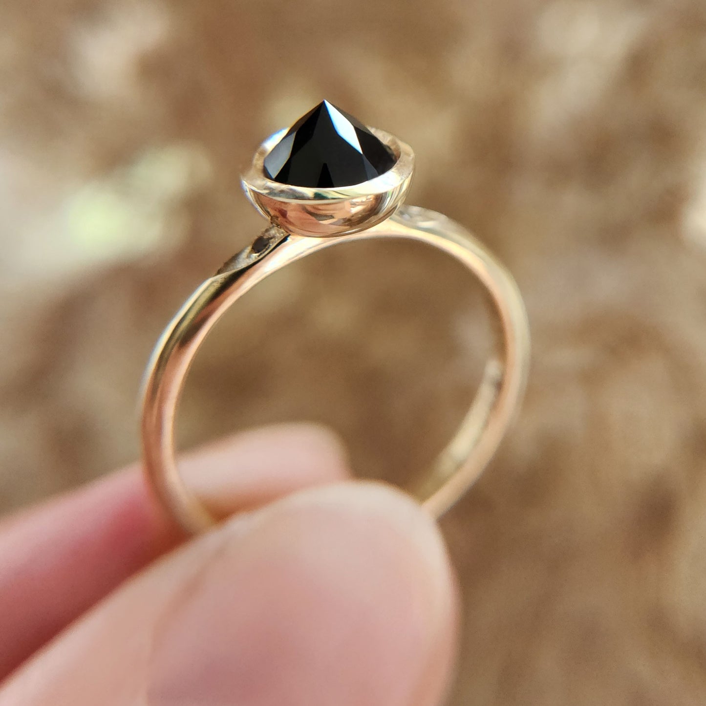 Upside-down Stone Ring