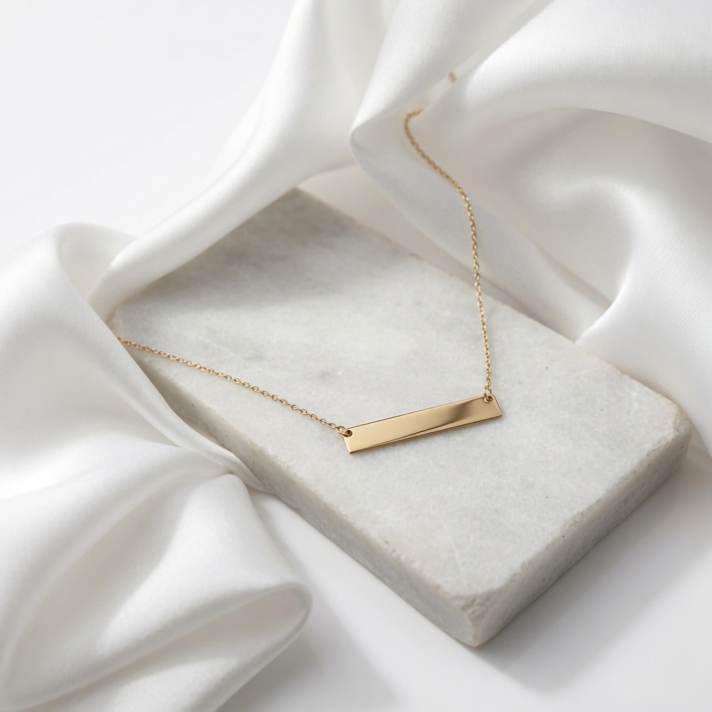 10k Yellow Gold Bar Necklace