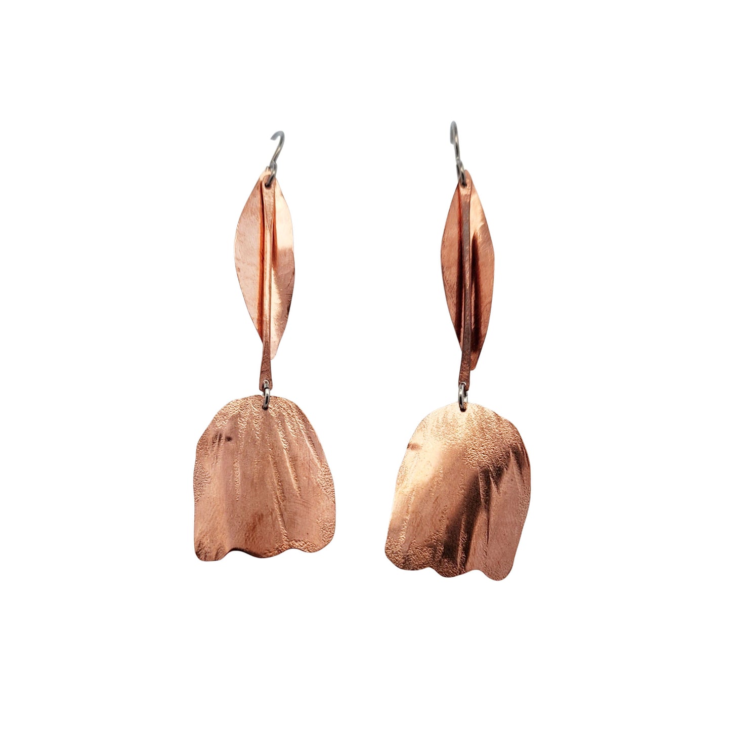 Copper Tulip Earrings