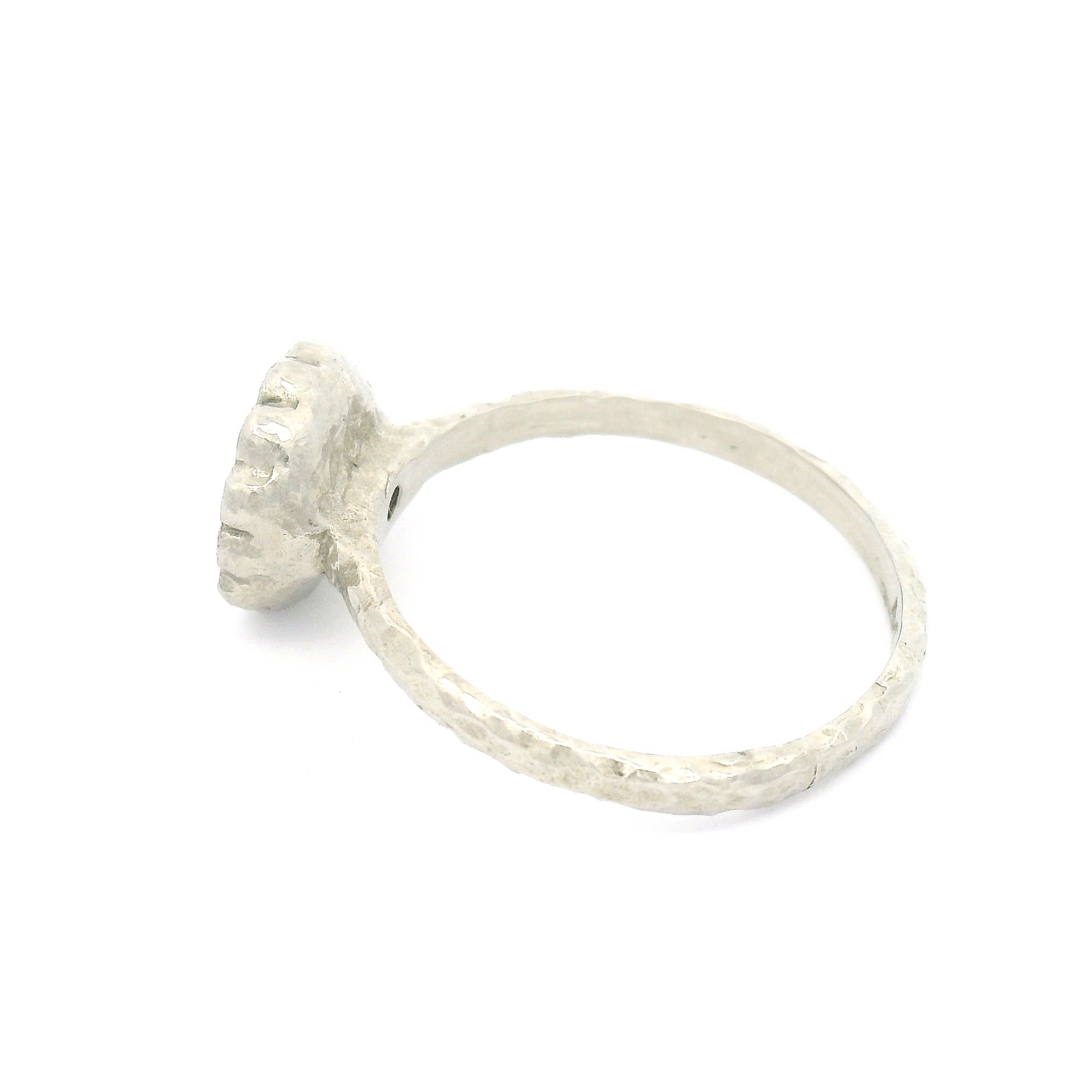 14k White Engagement Ring with 0.38ct Diamond and Accent Diamond Halo