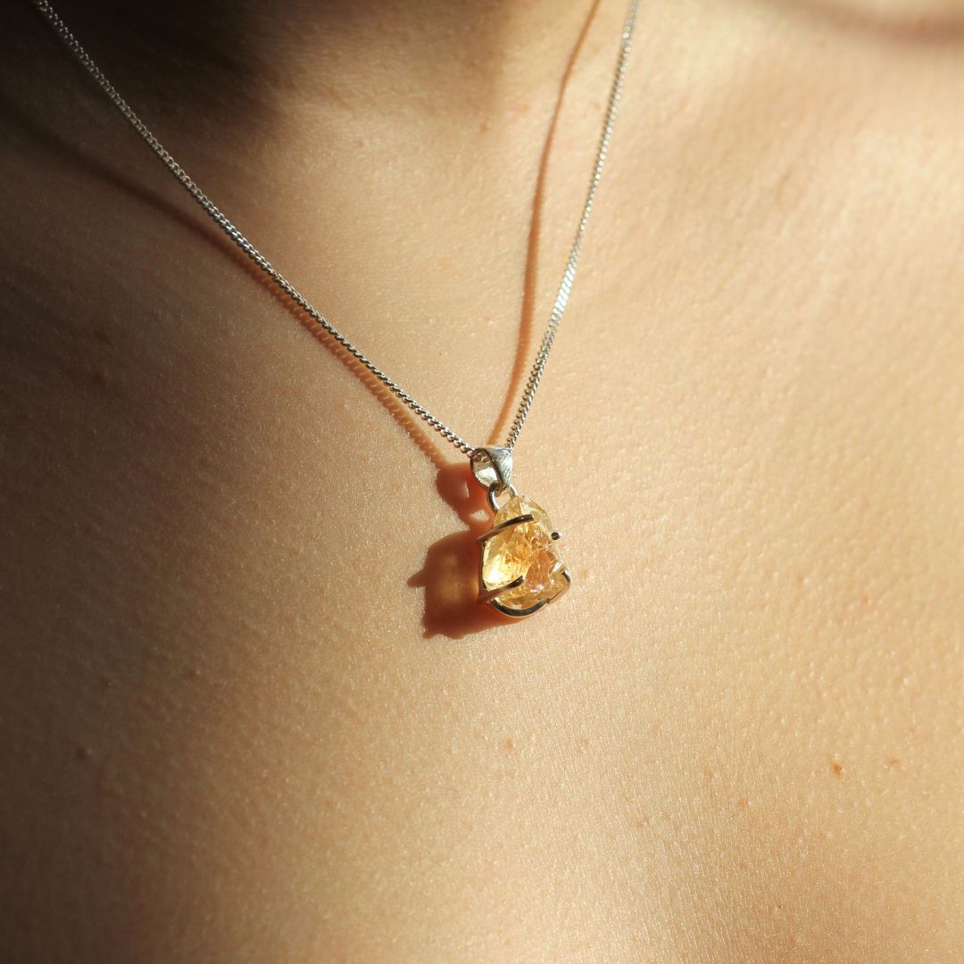 Rough Citrine Necklace