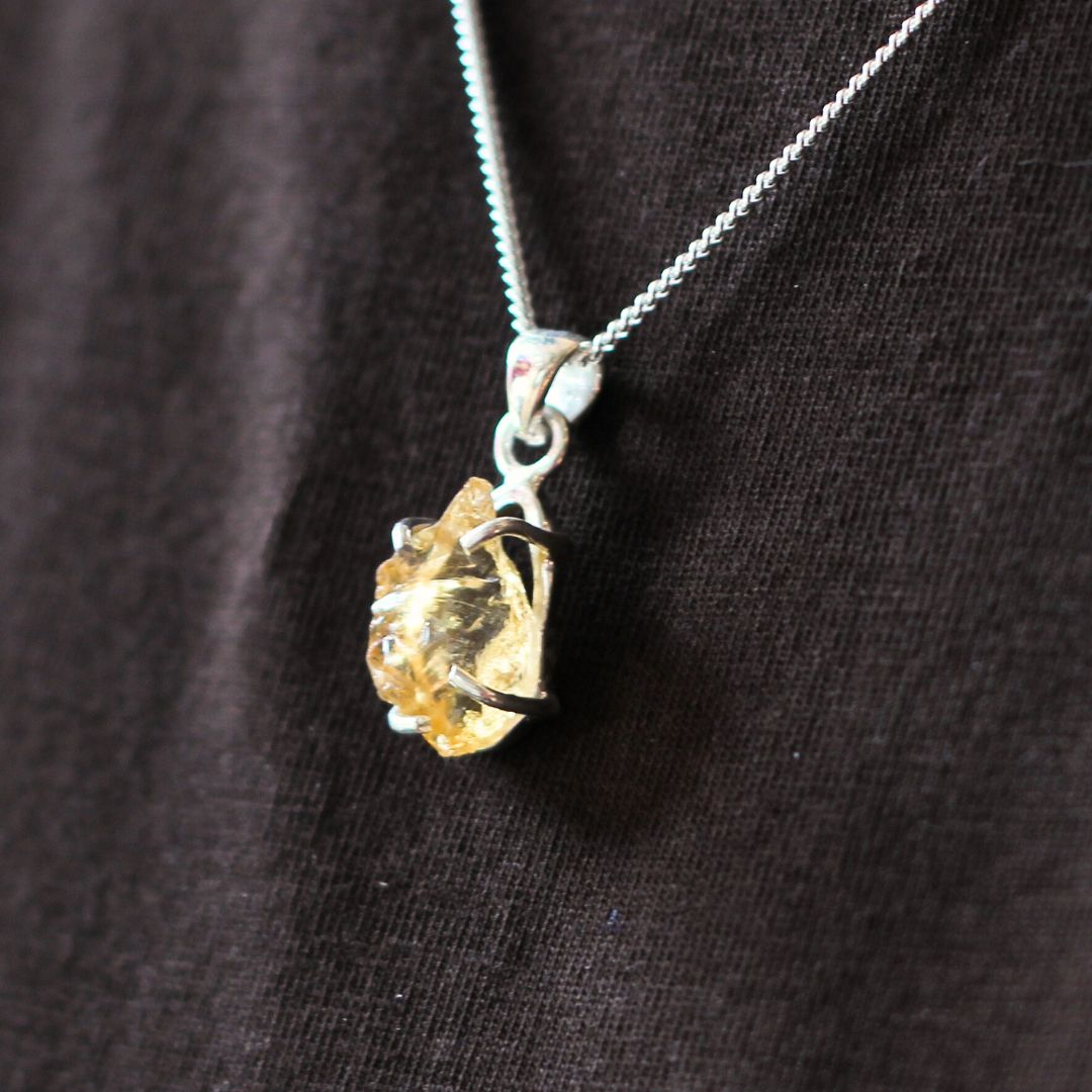 Rough Citrine Necklace