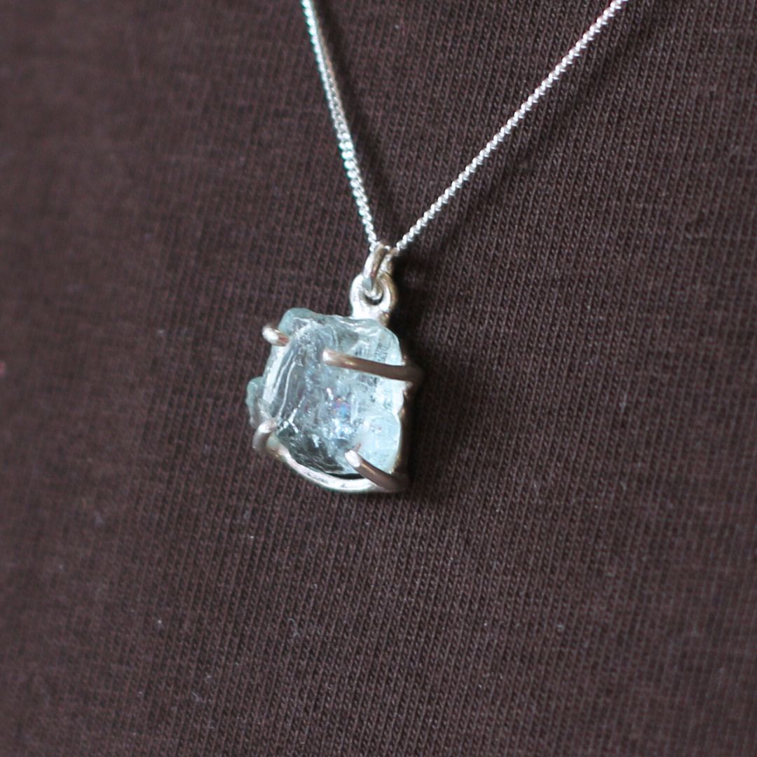 Rough Aquamarine Necklace