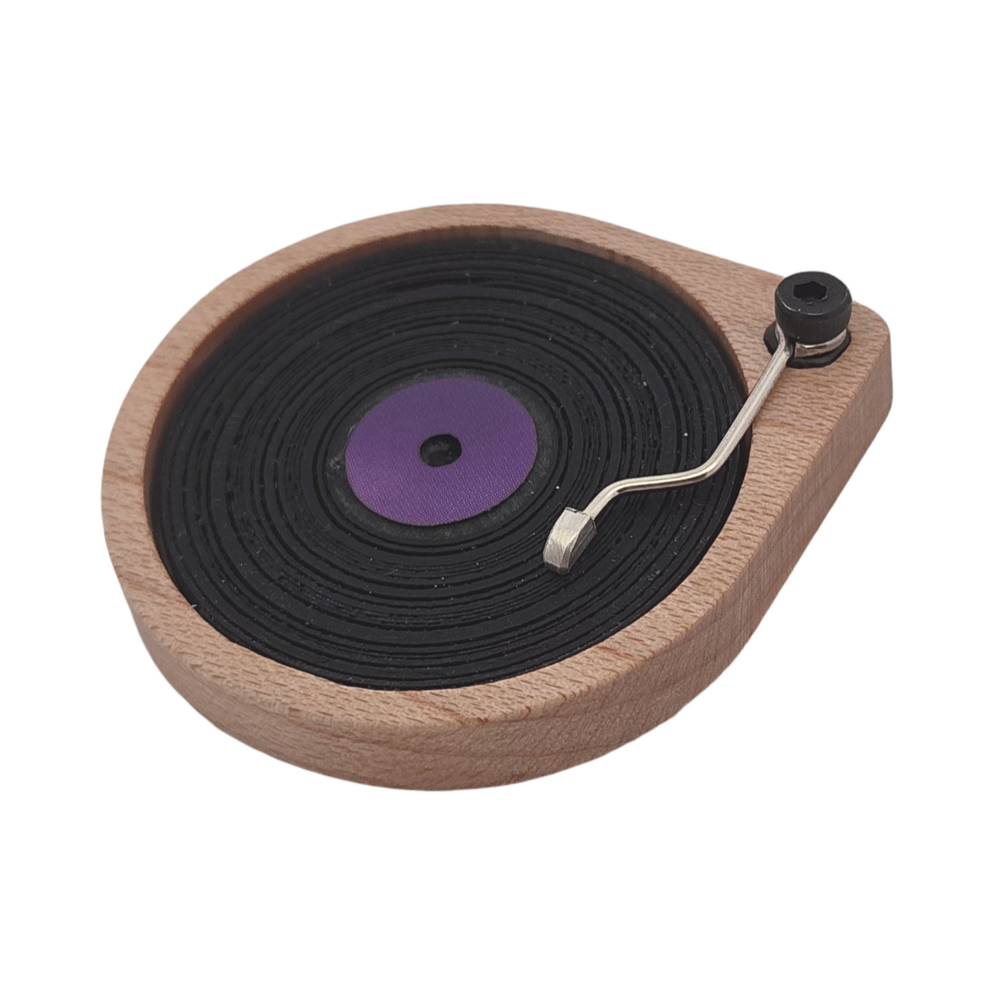 Purple Record Player Brooch
