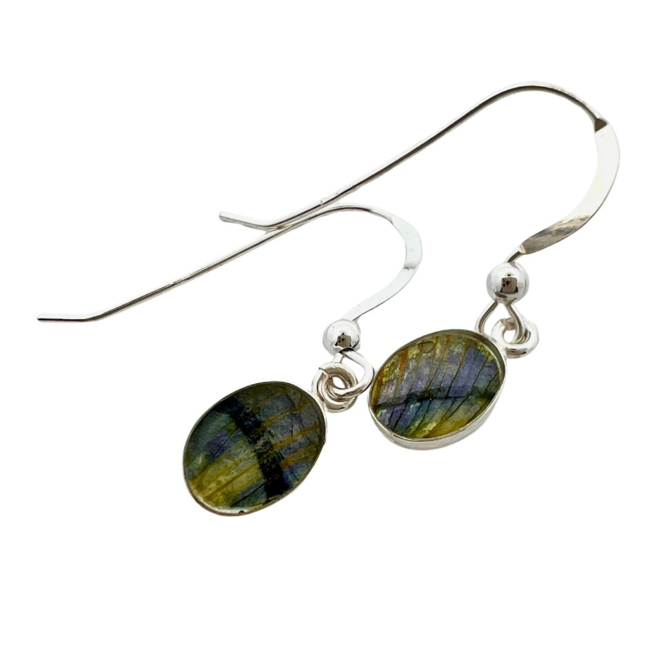 Iris Flower Drop Earrings