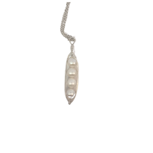 4 Pearl Pea Pod Pendant