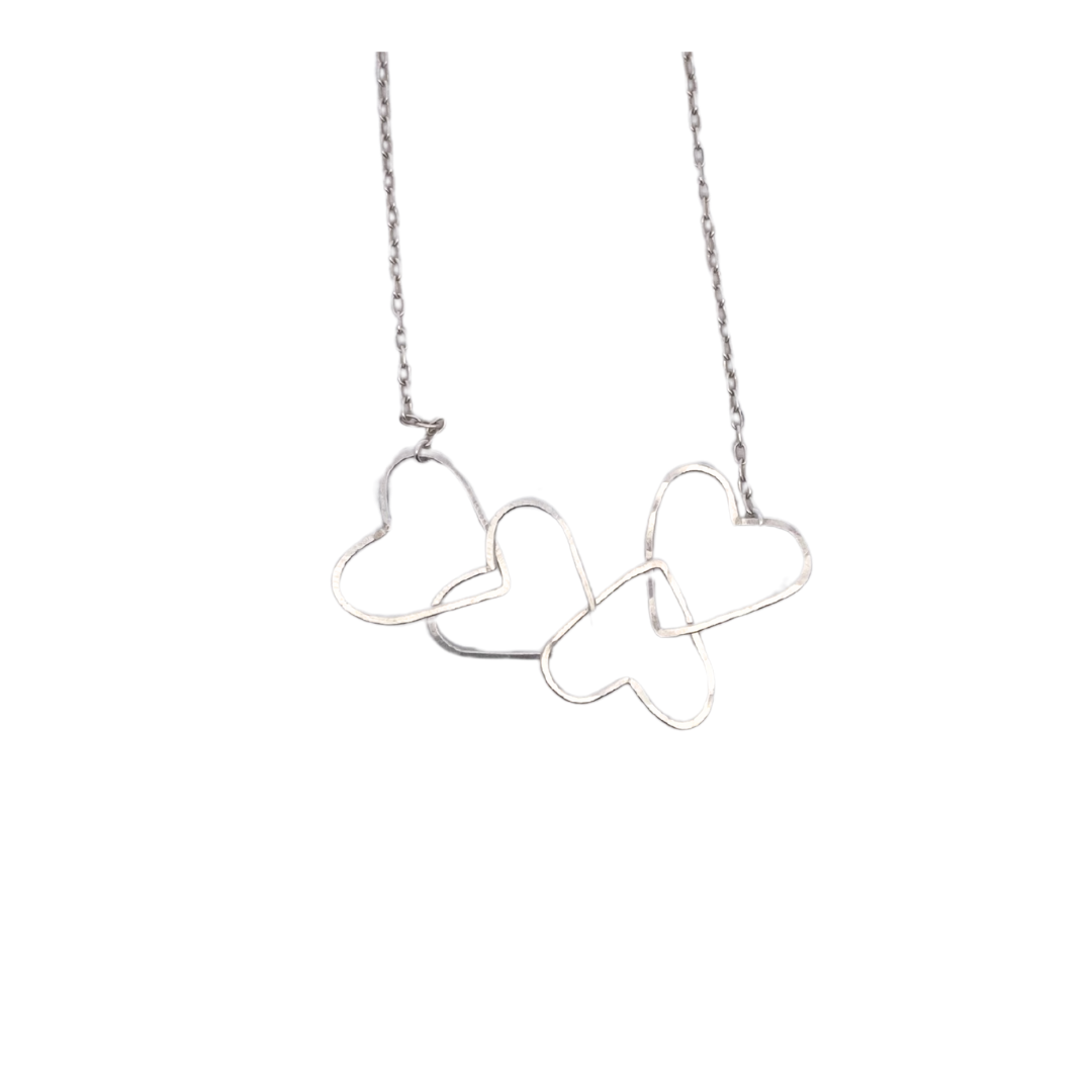 Four Heart Links Necklace