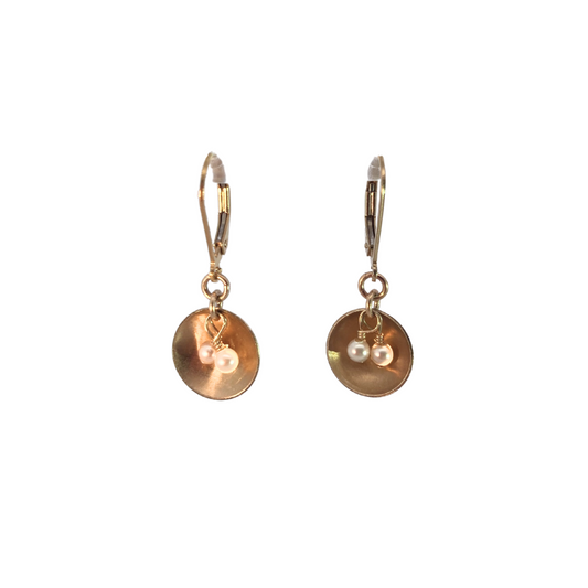 Oyster Double Pearl Earrings