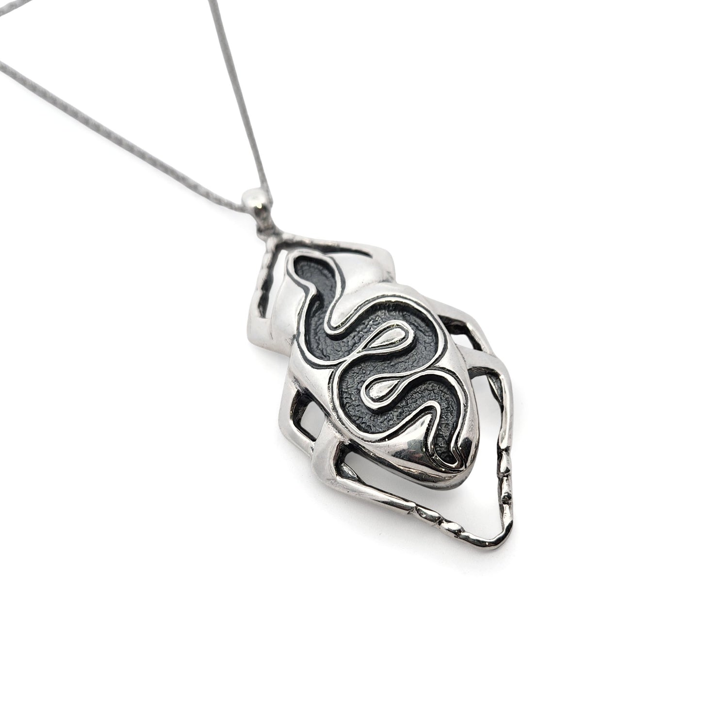 Large Beetle & Recessed Snake Pendant