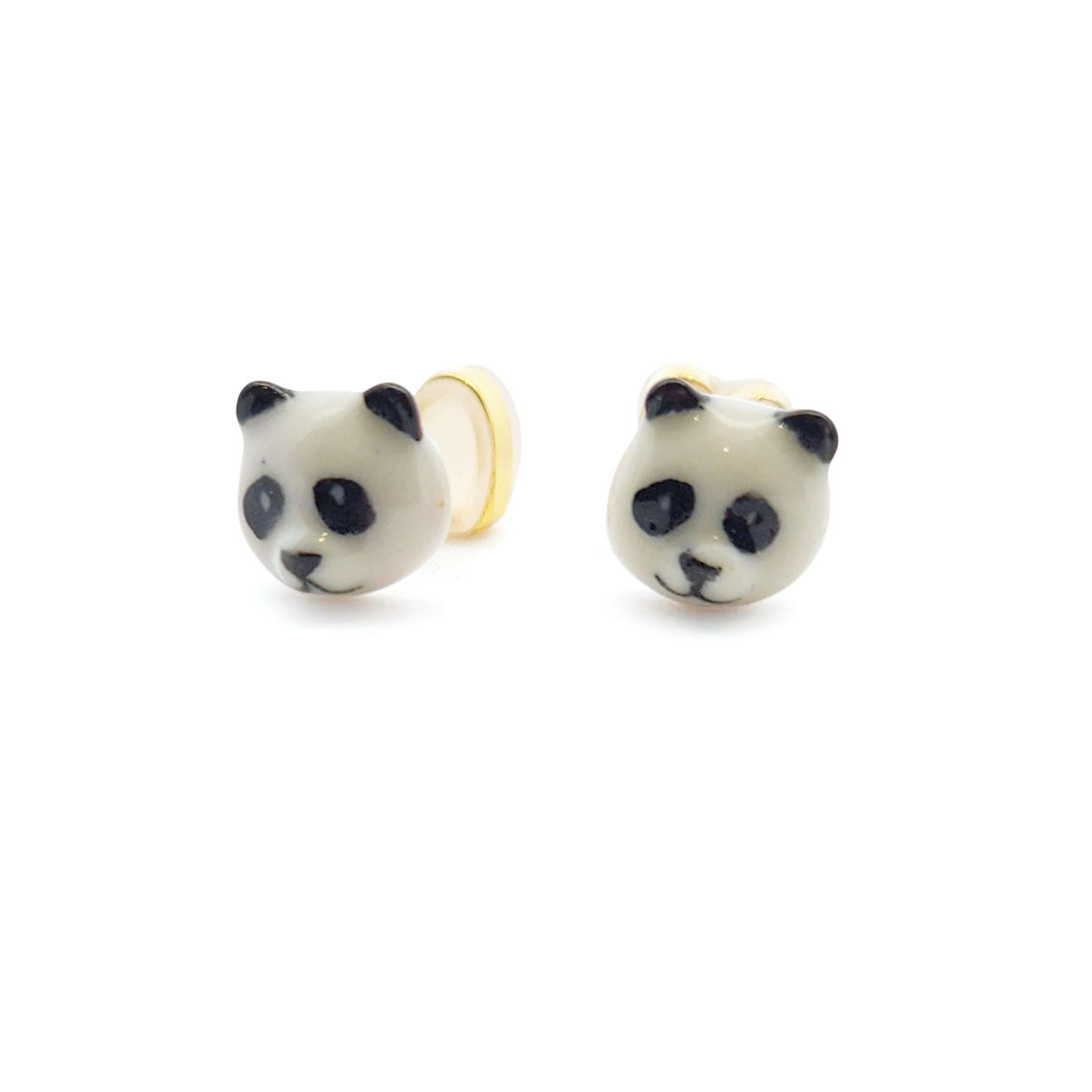 Porcelain Panda Studs