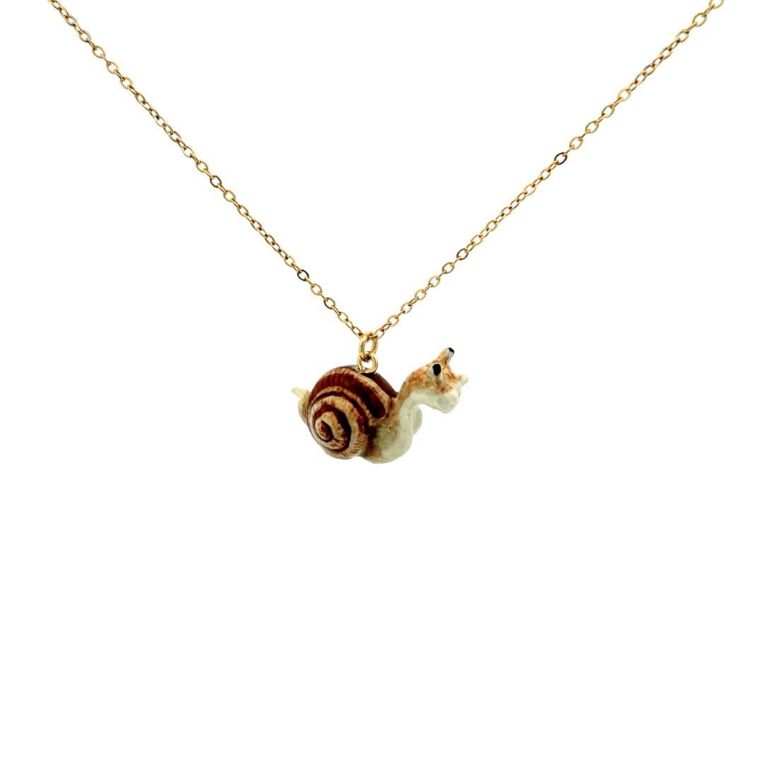 Porcelain Snail Pendant