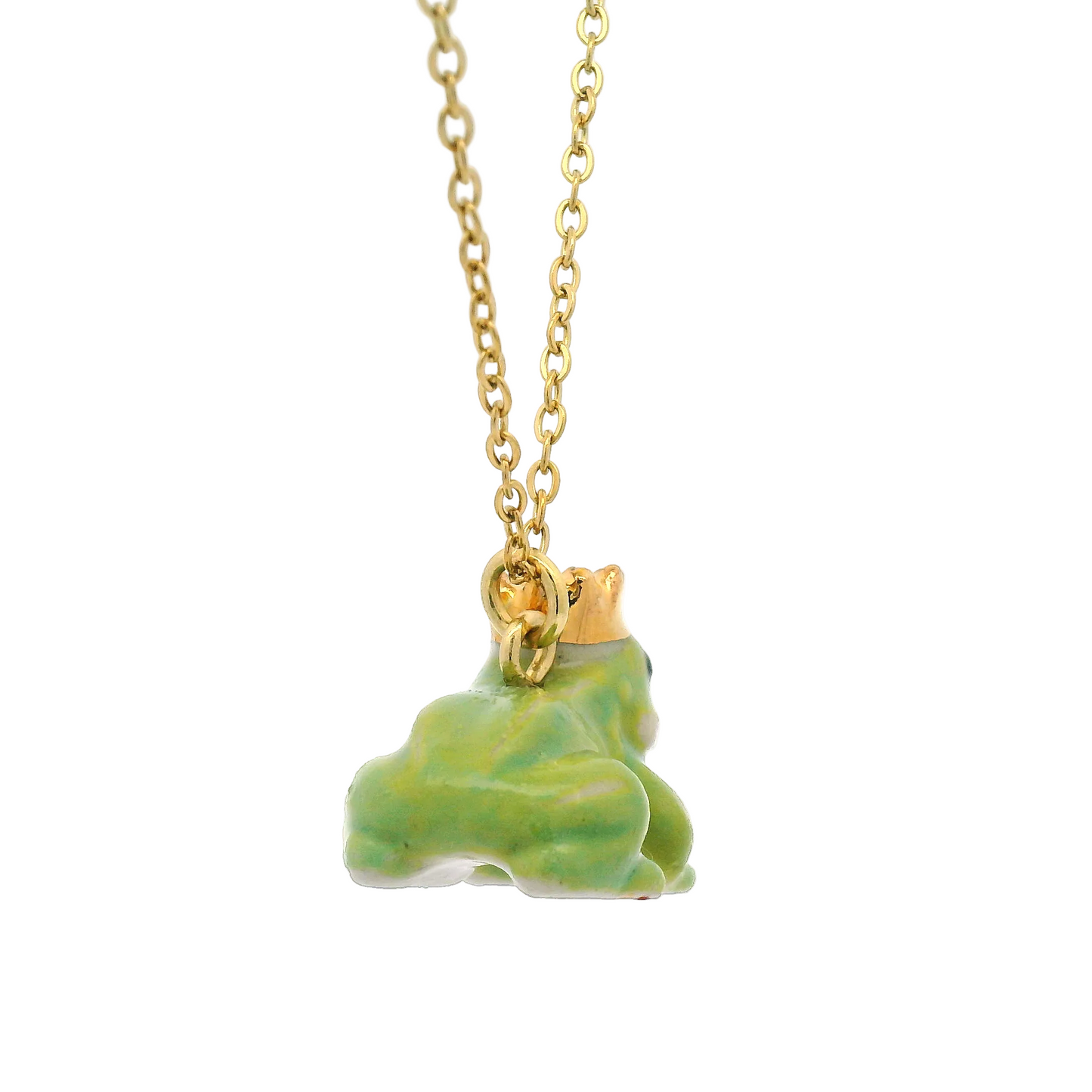 Porcelain Frog Prince Pendant