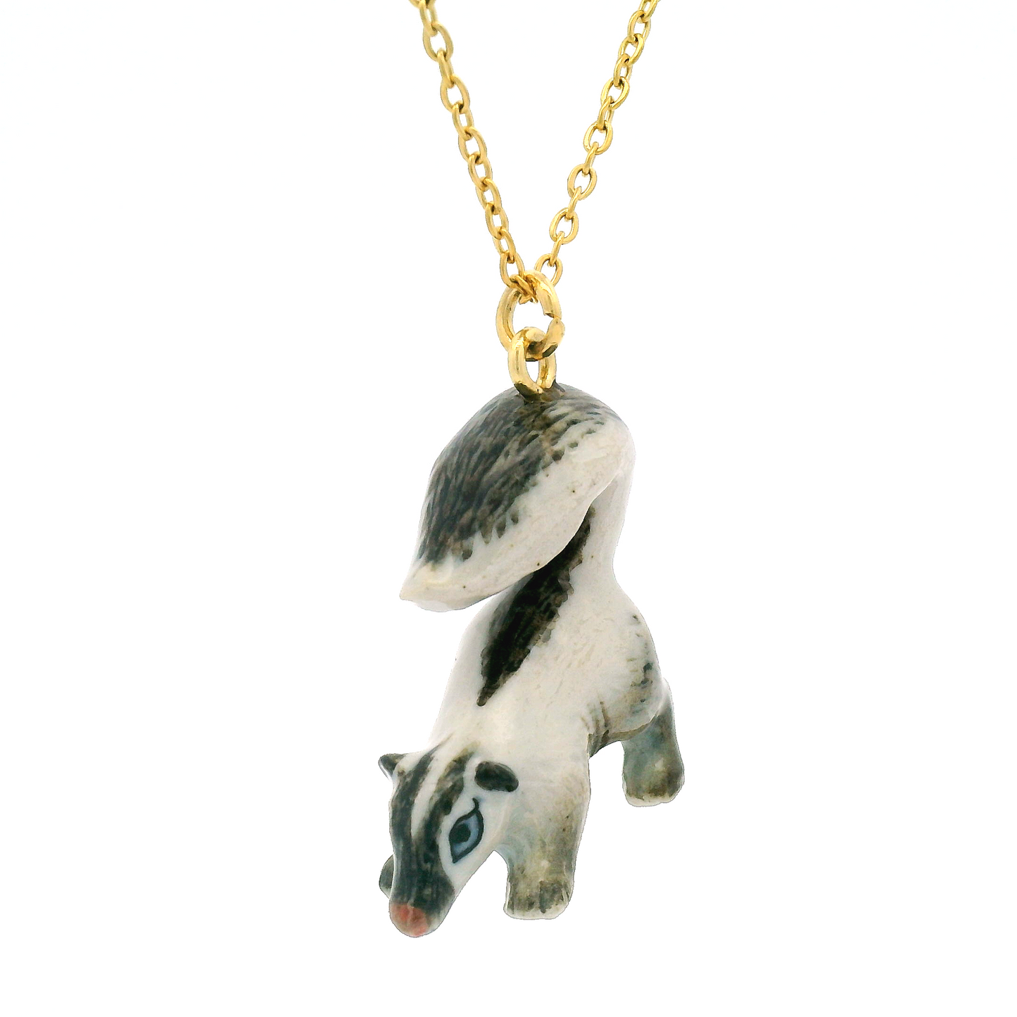 Porcelain Skunk Pendant