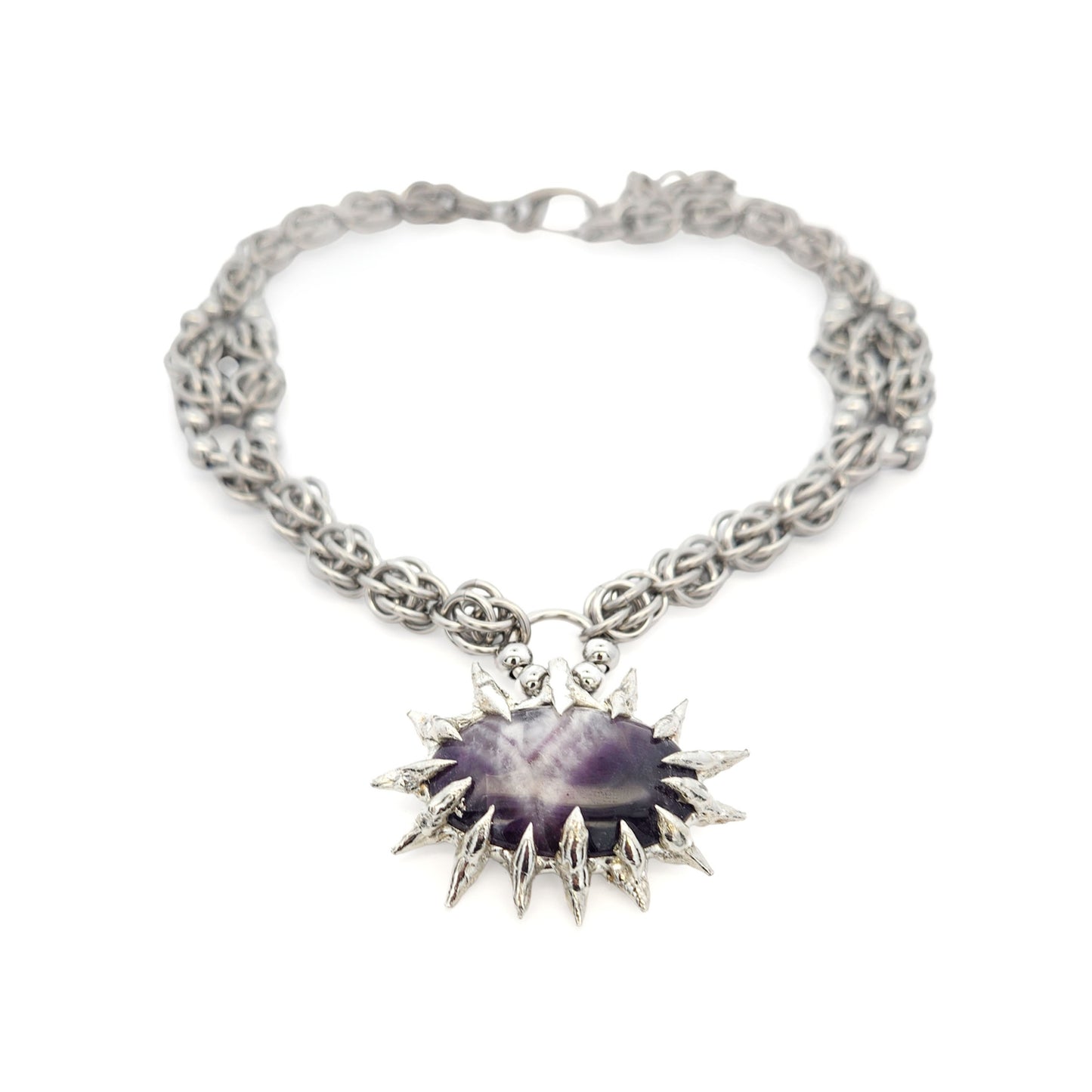 Amethyst Chain-Link Necklace