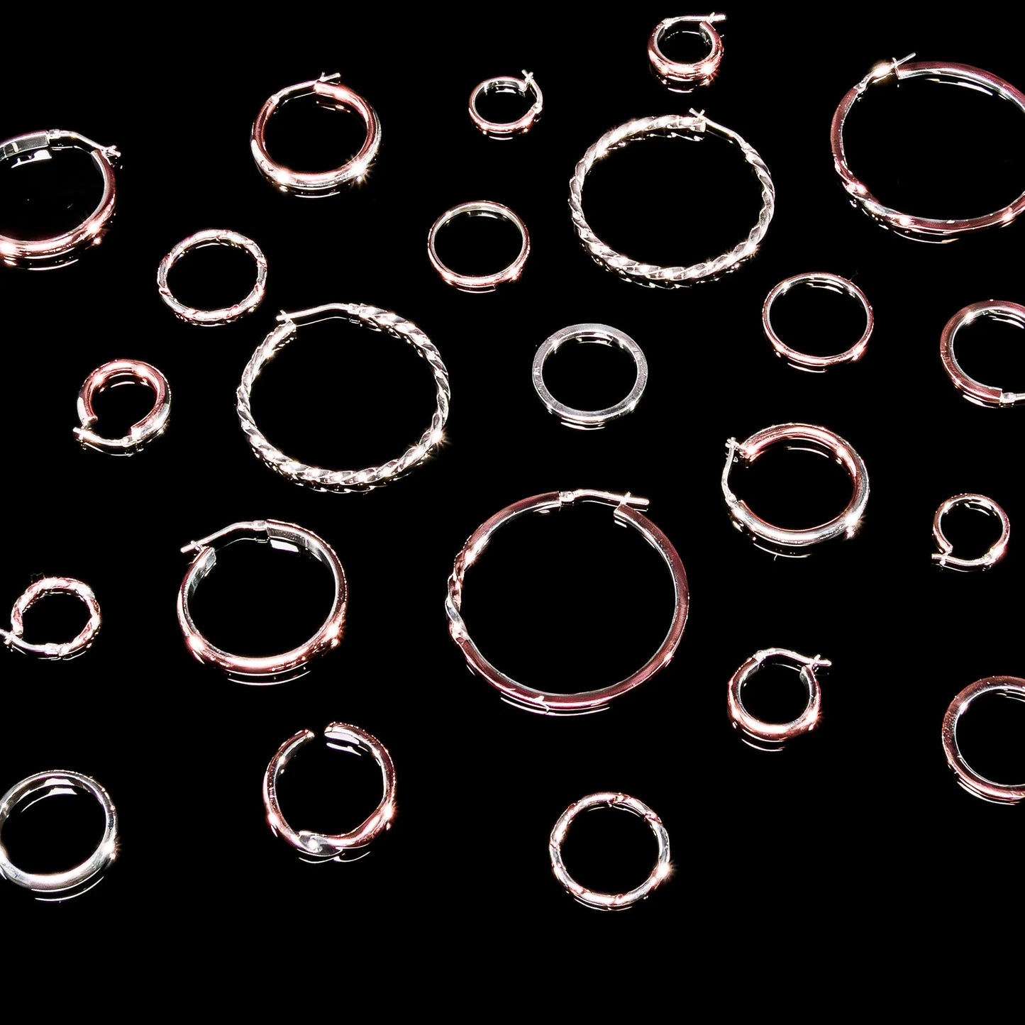 Sterling Silver and Copper Hoop Earring