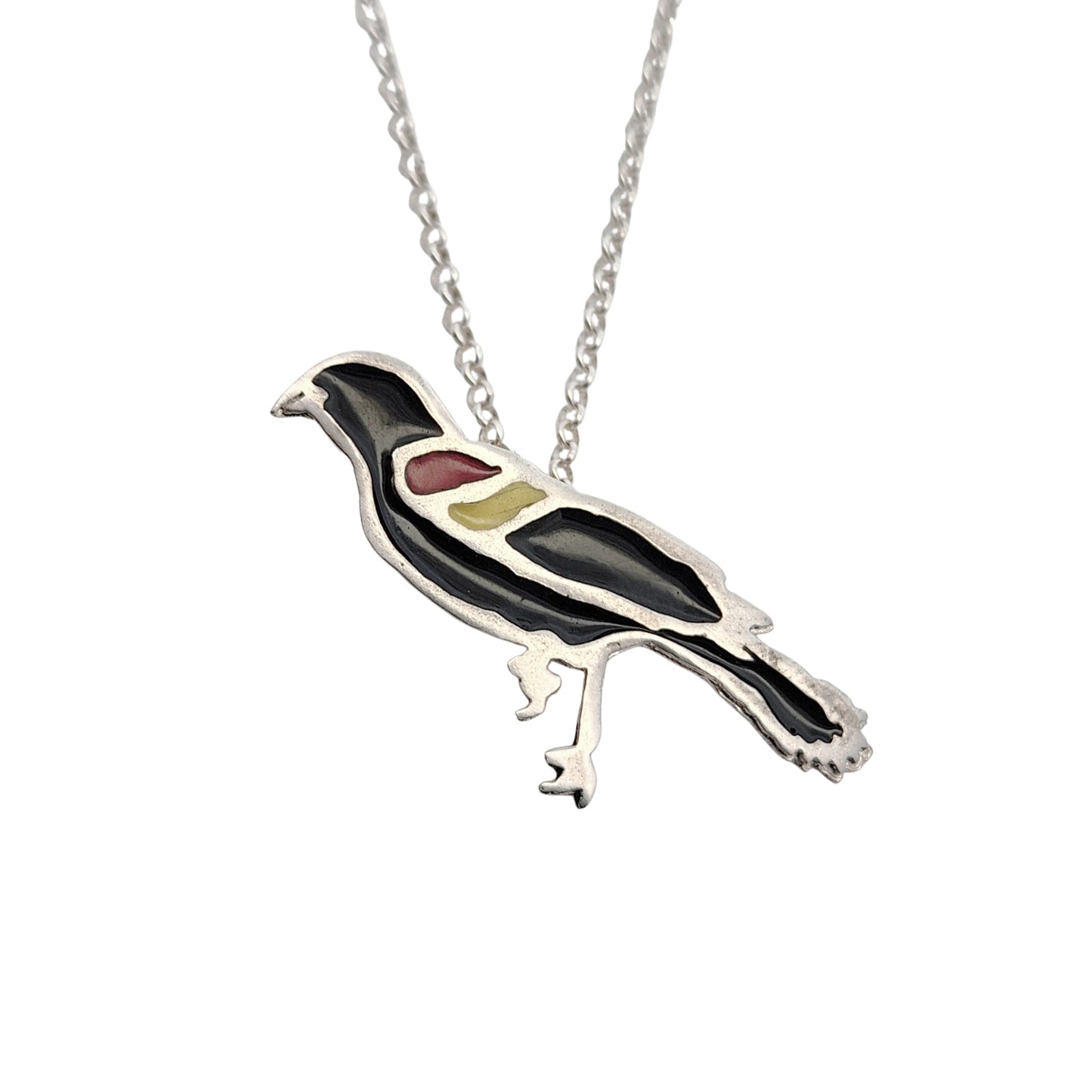 Red-Winged Black Bird Necklace