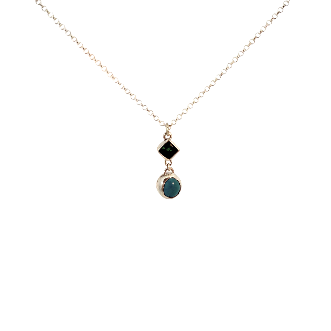Double Drop Turquoise Necklace