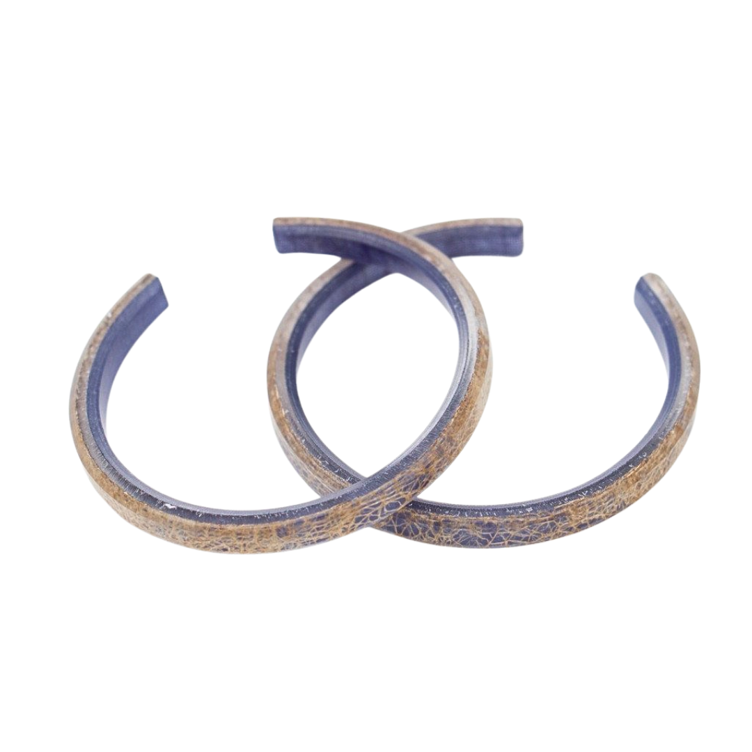 Wild Silk Indigo Eco-Resin Bangle