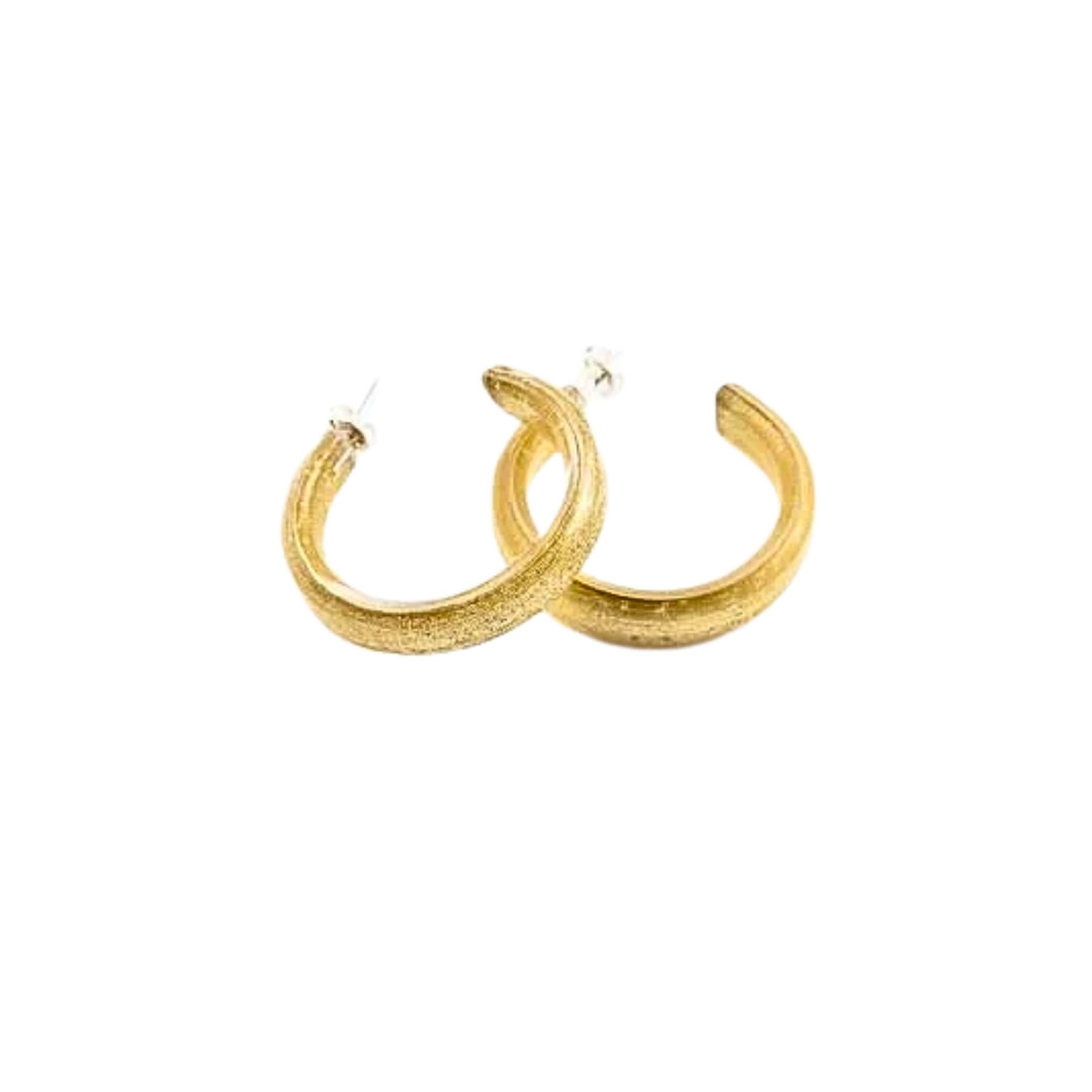 Gold Eco-Resin Hoop Earrings