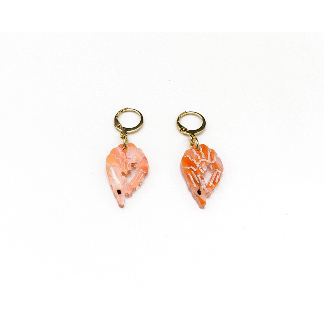 Mini Shrimp Hoop Earrings