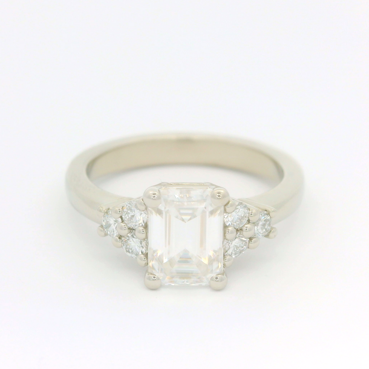 Emerald-Cut Moissanite Engagement Ring
