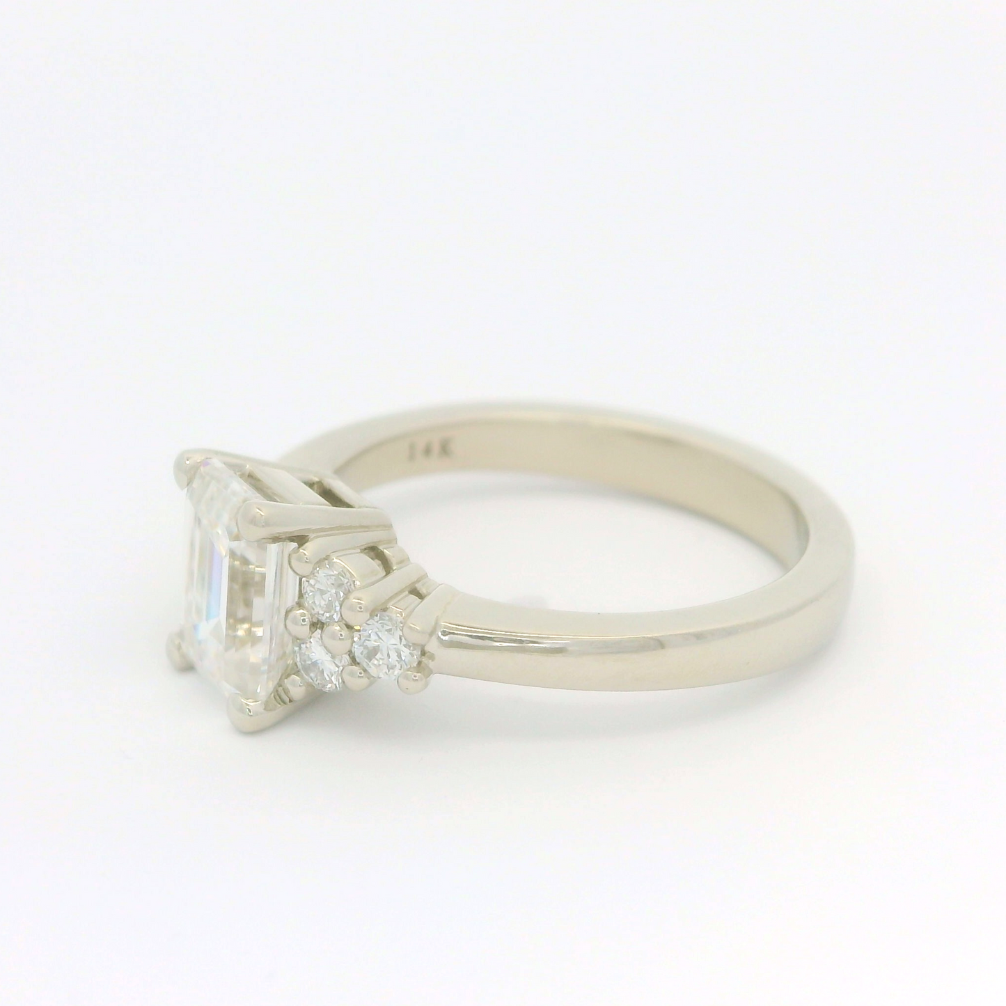 Emerald-Cut Moissanite Engagement Ring
