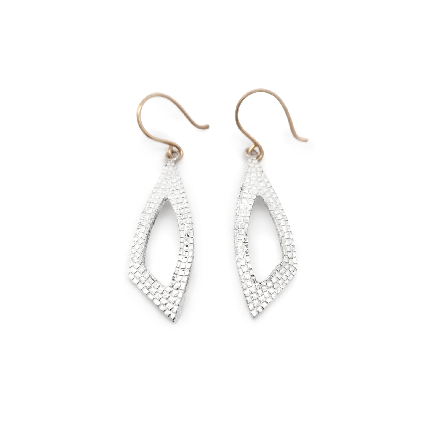 Bojagi Silver Honey Bee Drop Earrings