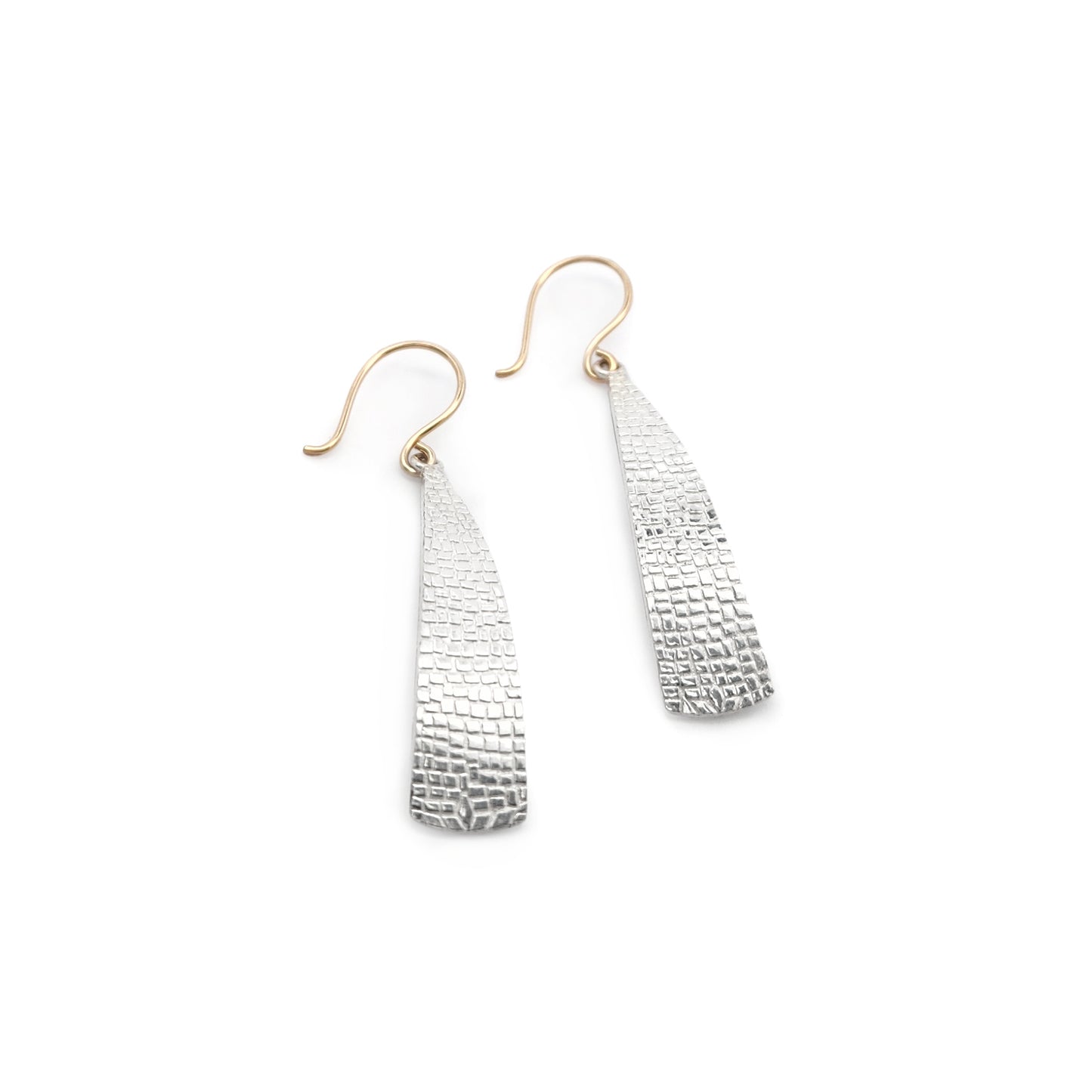 Bojagi Silver Long Drop Earrings