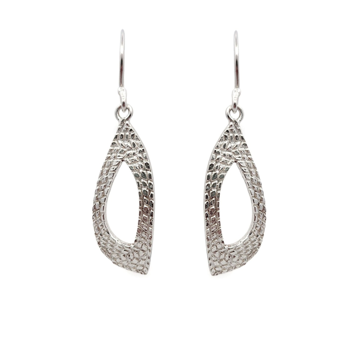 Bojagi Silver Leaf Drop Earrings