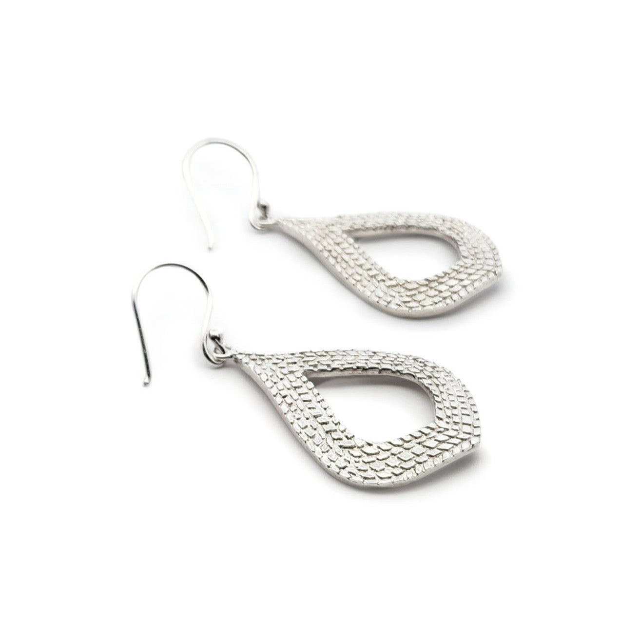 Bojagi Silver Teardrop Earrings