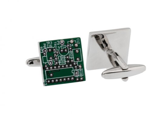 Upcycled Circuit Board Cufflinks